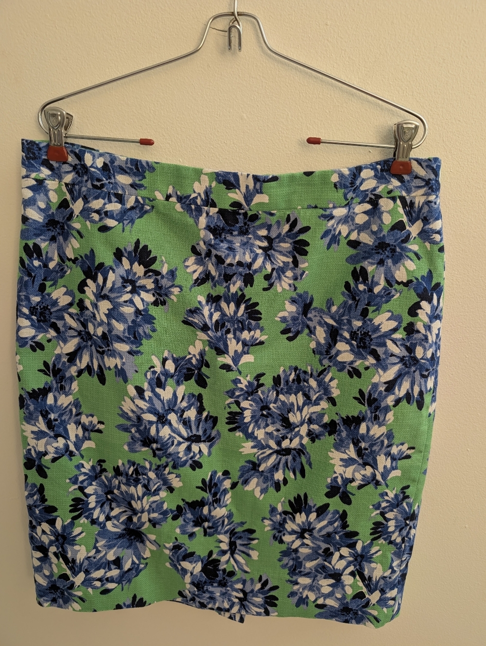 J.Crew "The Pencil Skirt" Floral | Size 12 | Green & Blue